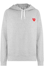 Comme Des Garcons PLAY MENS HOODY | GREY/RED HEART